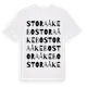 White t-shirt med Stora Åkebo ordlek t-shirt