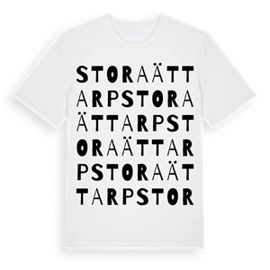 Stora Ättarp ordlek t-shirt – ekologisk bomull t-shirt från Pinshirt