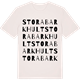 Vintage White t-shirt med Stora Barkhult ordlek t-shirt