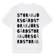 White t-shirt med Stora Björsgård ordlek t-shirt