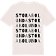 Vintage White t-shirt med Stora Bolunda ordlek t-shirt