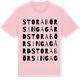 Pink Cotton t-shirt med Stora Börsingagård ordlek t-shirt