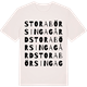 Vintage White t-shirt med Stora Börsingagård ordlek t-shirt