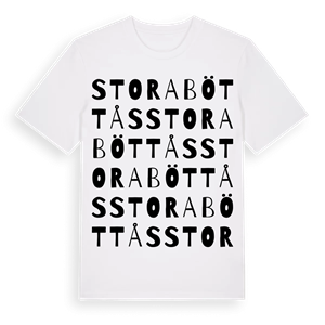 Stora Böttås ordlek t-shirt – ekologisk bomull t-shirt från Pinshirt