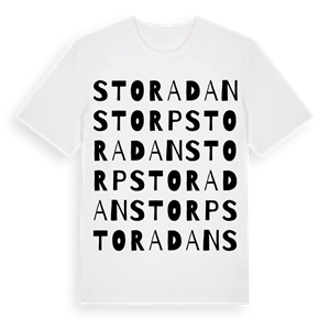 Stora Danstorp ordlek t-shirt – ekologisk bomull t-shirt från Pinshirt