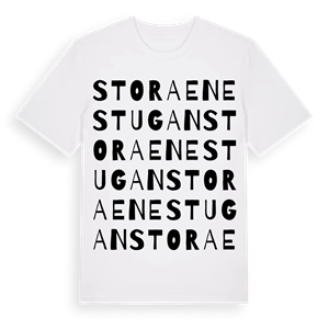 Stora Enestugan ordlek t-shirt – ekologisk bomull t-shirt från Pinshirt