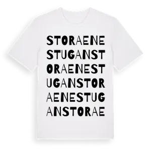 Stora Enestugan ordlek t-shirt – ekologisk bomull t-shirt från Pinshirt