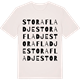 Vintage White t-shirt med Stora Fladje ordlek t-shirt