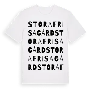 Stora Frisagård ordlek t-shirt – ekologisk bomull t-shirt från Pinshirt