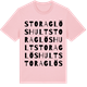 Pink Cotton t-shirt med Stora Glöshult ordlek t-shirt