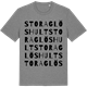 Mid Heather Gray t-shirt med Stora Glöshult ordlek t-shirt