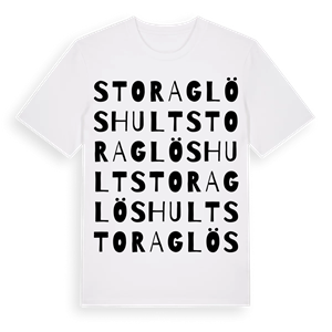 Stora Glöshult ordlek t-shirt – ekologisk bomull t-shirt från Pinshirt