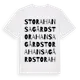White t-shirt med Stora Hansagård ordlek t-shirt
