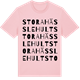 Pink Cotton t-shirt med Stora Hässlehult ordlek t-shirt