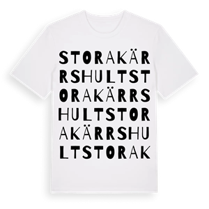 Stora Kärrshult ordlek t-shirt – ekologisk bomull t-shirt från Pinshirt