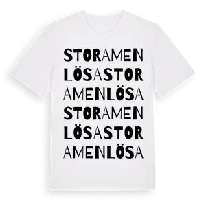 Stora Menlösa ordlek t-shirt – ekologisk bomull t-shirt från Pinshirt