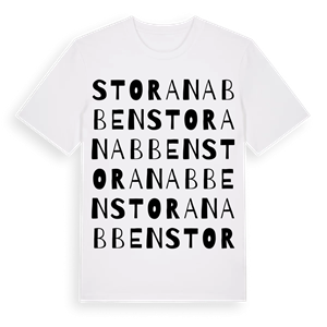 Stora Nabben ordlek t-shirt – ekologisk bomull t-shirt från Pinshirt