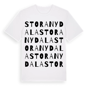 Stora Nydala ordlek t-shirt – ekologisk bomull t-shirt från Pinshirt