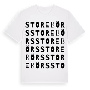 Storebörs ordlek t-shirt – ekologisk bomull t-shirt från Pinshirt