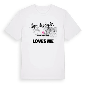 Någon i Straffens sten älskar mig t-shirt – ekologisk bomull t-shirt från Pinshirt