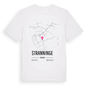 Stranninge karta t-shirt – ekologisk bomull t-shirt från Pinshirt