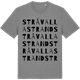 Mid Heather Gray t-shirt med Stråvalla strand ordlek t-shirt
