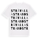 Stråvalla strand ordlek t-shirt
