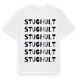 White t-shirt med Stughult ordlek t-shirt