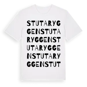 Stutaryggen ordlek t-shirt – ekologisk bomull t-shirt från Pinshirt
