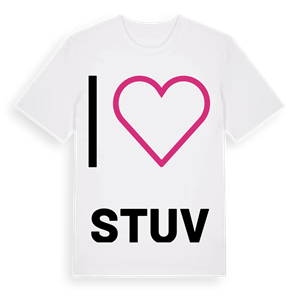 Jag älskar Stuv t-shirt stort tryck – ekologisk bomull t-shirt från Pinshirt
