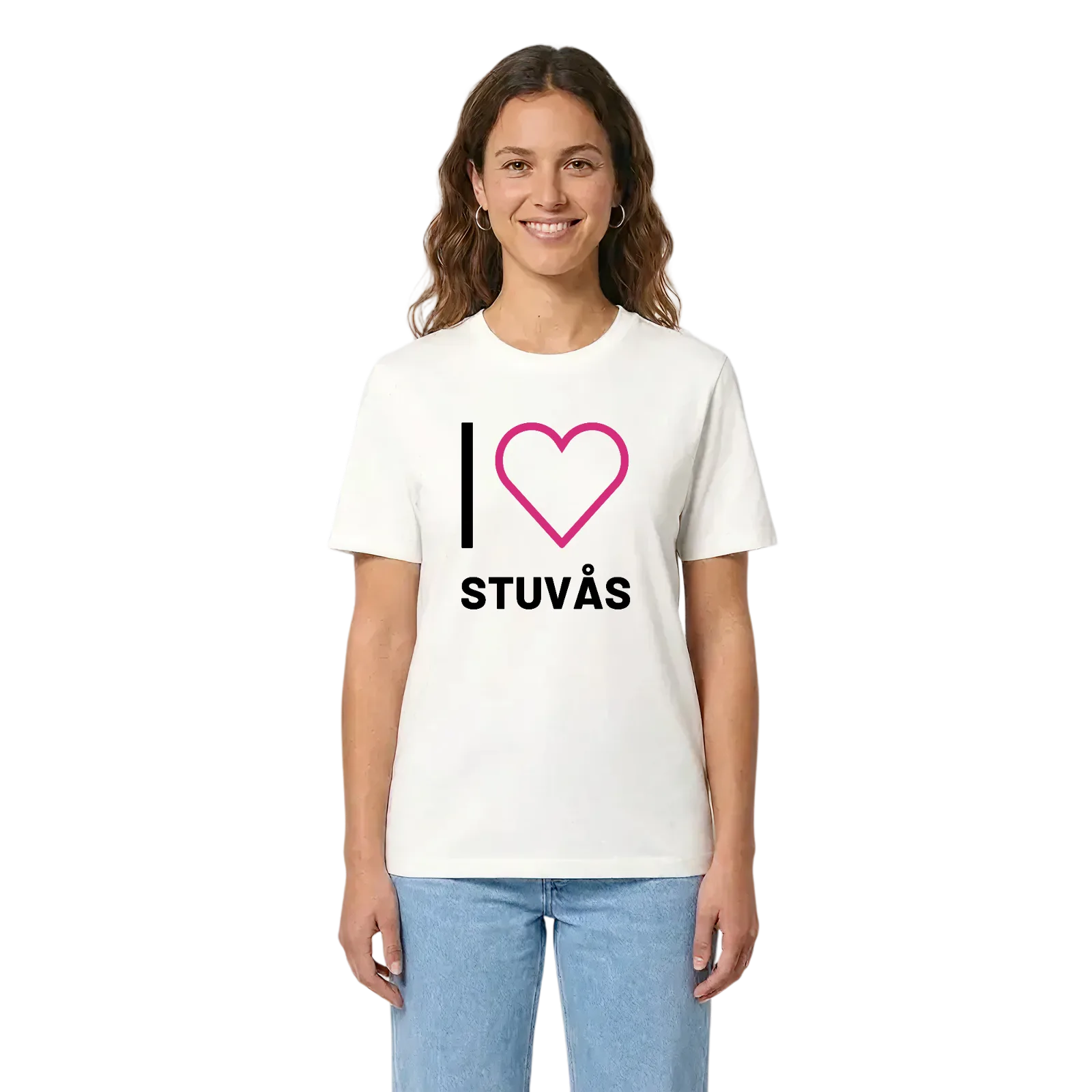 Jag älskar Stuvås t-shirt stort tryck – White, i miljö