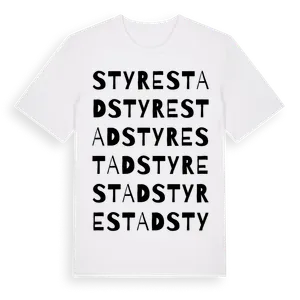 Styrestad ordlek t-shirt – ekologisk bomull t-shirt från Pinshirt