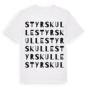 Styrskulle ordlek t-shirt – ekologisk bomull t-shirt från Pinshirt