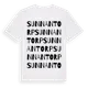 White t-shirt med Sunnantorp ordlek t-shirt