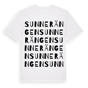Sunnerängen ordlek t-shirt – ekologisk bomull t-shirt från Pinshirt