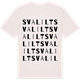 Vintage White t-shirt med Svalilt ordlek t-shirt