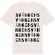 Vintage White t-shirt med Svängen ordlek t-shirt