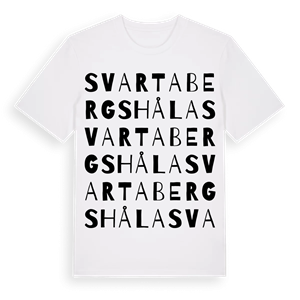 Svartabergshåla ordlek t-shirt – ekologisk bomull t-shirt från Pinshirt