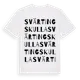 White t-shirt med Svärtingskulla ordlek t-shirt
