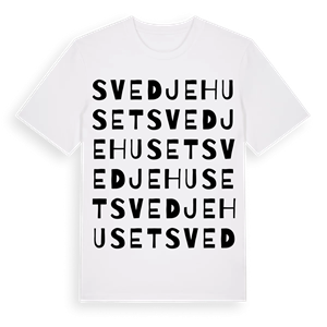 Svedjehuset ordlek t-shirt – ekologisk bomull t-shirt från Pinshirt