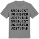 Mid Heather Gray t-shirt med Svedjestugan ordlek t-shirt