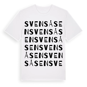 Svensåsen ordlek t-shirt – ekologisk bomull t-shirt från Pinshirt