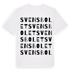 Svensbolet ordlek t-shirt – ekologisk bomull t-shirt från Pinshirt
