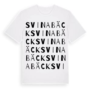 Svinabäck ordlek t-shirt – ekologisk bomull t-shirt från Pinshirt