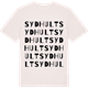 Vintage White t-shirt med Sydhult ordlek t-shirt