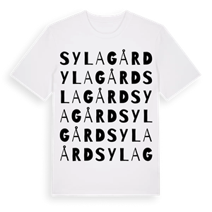 Sylagård ordlek t-shirt – ekologisk bomull t-shirt från Pinshirt