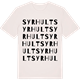 Vintage White t-shirt med Syrhult ordlek t-shirt