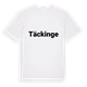 White t-shirt med Täckinge fetstil t-shirt