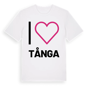 Jag älskar Tånga t-shirt stort tryck – ekologisk bomull t-shirt från Pinshirt