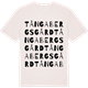 Vintage White t-shirt med Tångabergs gård ordlek t-shirt